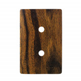 Placa p/ 2 furos 4x2 - Novara Ébano